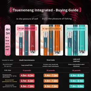 Canne à pêche en carbone Langjian Taiwan authentique, polyvalente, 4 sections, super dure, légère, pour gros poissons - Product Image 3