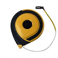 Roue de mesure de distance à verrouillage automatique mécanique LIANGJIN 50m Lame en acier au carbone Ruban à mesurer portable à main avec ruban à mesurer intégré
