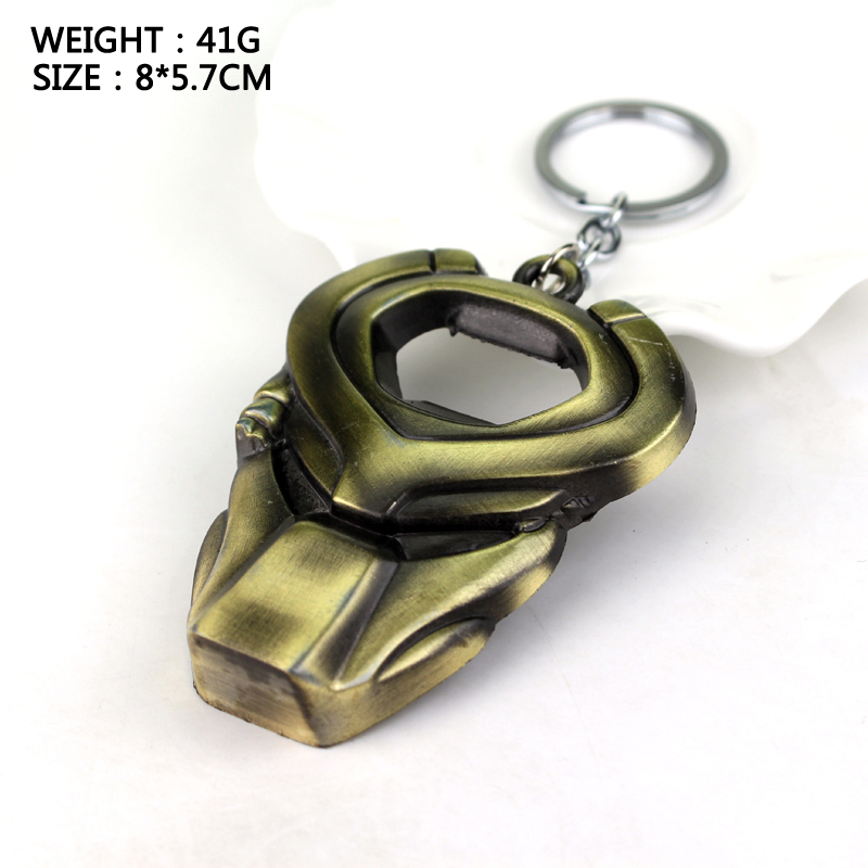 I Love Heart Aliens Bottle Opener Keychain - Plastic Key Ring With Printed Design