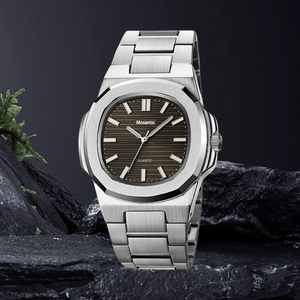 Nhà Máy Biểu Tượng Tùy Chỉnh Người Đàn Ông Của Vàng Vuông Chronograph Sáng Tay Ngày Sang Trọng Thép Không Gỉ Ban Nhạc Không Thấm Nước Đồng Hồ - Product Image 5