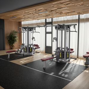 스쿼트 및 크로스 오버 기능이있는 남녀공용 8 스테이션 다기능 트레이너 종합 체육관 기계 운동용 싱글 포드 - Product Image 5