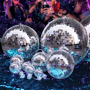 10cm/12cm/15cm/20cm/25cm/30cm/40cm Decoration Glass Ball Disco Large Disco Ball Christmas Mirror Disco Ball