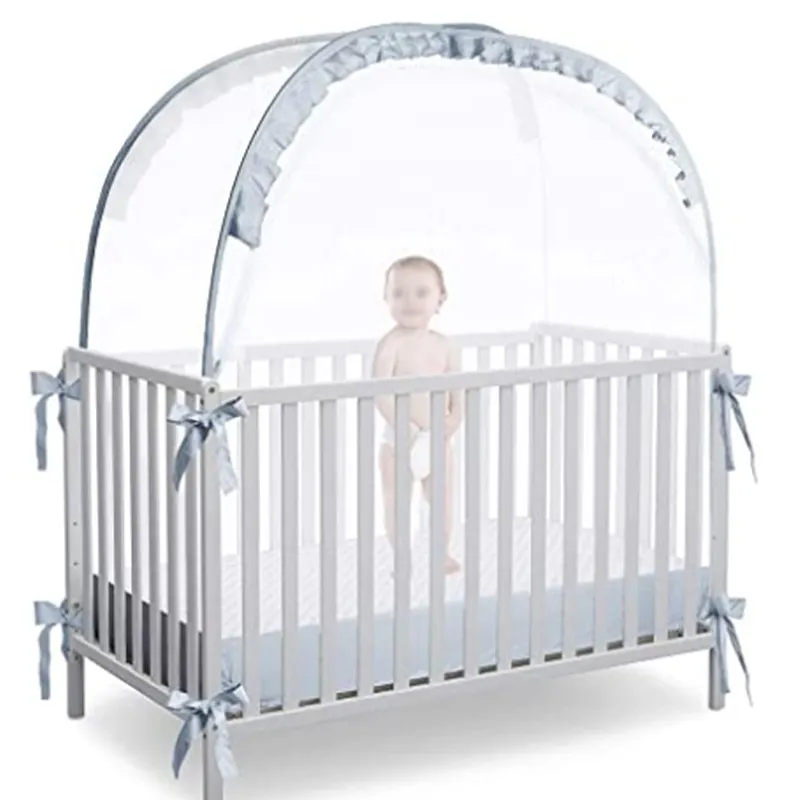 Netting anti bug portable nice globe folding collapsible newborn baby bedding wooden pop-up Yurt crib cot fitted mosquito net