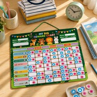 Tableau magnétique de suivi des bonnes habitudes et de récompenses pour enfants, favorisant l'autodiscipline et la propreté