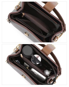 Kadınlar için küçük kova omuz çantaları lüks tasarımcı PU deri Messenger Crossbody çanta bayanlar rahat düz renk çanta çanta - Product Image 4