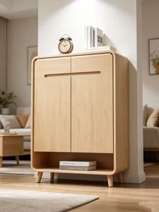 Meuble de rangement en bois moderne avec étagère ouverte, style scandinave, meuble de salon, design autoportant - Product Image 5