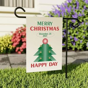 Wholesale Weather Resistant Polyester Cloth with Digital Printing 12x18 Double Sided Xmas Pennant Garden <b>Flags</b> - Product Image 4