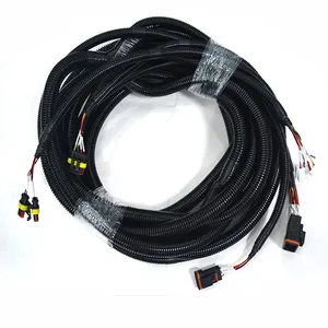 Chicote de cabos para carro com fio elétrico, chicote de cabos para carro, conjunto personalizado à prova d'água, compatível com tear de cabos