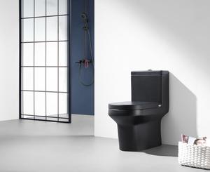Inodoro de una pieza montado en el suelo con chorro de sifón de cerámica negro moderno de las ventas calientes de <span class=keywords><strong>Bolina</strong></span> - Product Image 1
