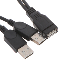 USB 2.0 Buchse USB 2 Stecker Verlängerung kabel Double Splitter 3A Schnell ladung für Drucker Kameras Computer Braid PVC