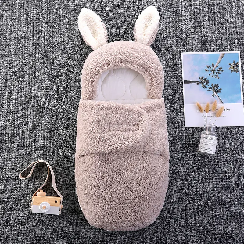 Xiximi Hot Sale Neugeborene Baby Schlafsack Weiche Säugling Kaninchen geformte Plüsch Schlafsack Kinderwagen Wrap Baby Produkte