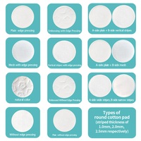 Démaquillant Premium, 80 pièces, 5,8 cm, rond, 1 couche, emballage personnalisé, coton démaquillant pour le visage et les ongles