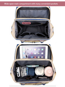 Mochila de nailon de diseñador, bolso de mano para pañales con bolsa aislada, bolso cambiador de lunares multifunción de gran capacidad para mamás - Product Image 5