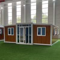 Casa Contenedor Expandible y Plegable de Acero, de Doble Ala, Transpirable, Contemporánea, Edificio de Oficinas, Casa Modular Prefabricada, China