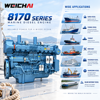 Moteur diesel marin WEICHAI 8170ZC1000-5, 735 kW, 986 CV, 1500 tr/min, 8 cylindres, turbocompressé, pour bateau de pêche, navire de transport
