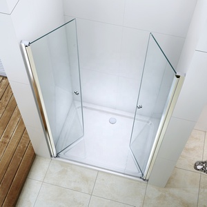 Italien Baignoire Encadrée En Aluminium de <span class=keywords><strong>Douche</strong></span> de Pivot de Verre Trempé Écran - Product Image 2