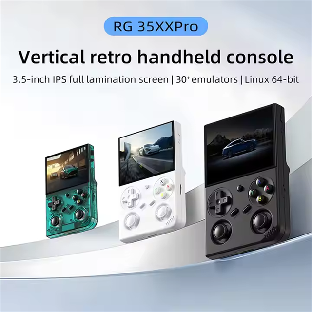 Newest for RG35XXPro Handheld Game Console 64GB Linux System 3200mAh Polymer Battery HD Wi-Fi 3.5-inch Pocket Mini Video