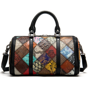 Venta al por mayor de gran capacidad mujeres empalme bandolera de cuero bolsa de viaje al aire libre hombro bolsos bolsas - Product Image 3