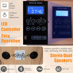 <span class=keywords><strong>Sauna</strong></span> Modular Interior Personalizada, Mini <span class=keywords><strong>Sauna</strong></span> Seca de Madera de Hemlock para 1 Persona, con Infrarrojos Lejanos, para el Hogar - Product Image 4