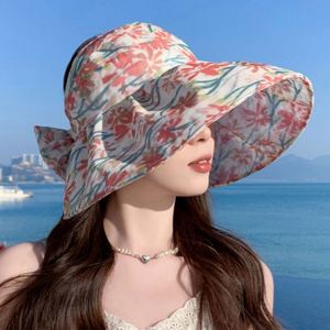 Sombrero de Sol de Verano para Mujer, Ala Ancha, Estampado Colorido, Ligero, Transpirable y Plegable - Product Image 6