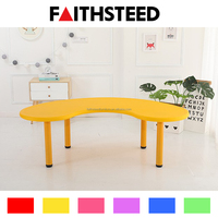 Table en forme de rein pour enfants, idéale pour les activités ludiques et éducatives, table de maternelle à quatre pieds pour la salle de classe et la garderie