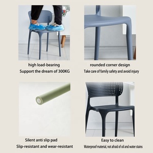 Sedia impilabile economica in plastica PP colorata, moderna e minimalista, <span class=keywords><strong>per</strong></span> sala da pranzo, hotel, ristorante, caffè, <span class=keywords><strong>cucina</strong></span>, giardino, uso commerciale - Product Image 6