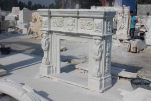 Revestimiento de <span class=keywords><strong>Chimenea</strong></span> de Mármol Blanco Francés de Diseño Moderno y Alta Calidad, Personalizado de Fábrica, para Venta en Villas - Product Image 2