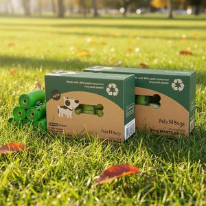 Custom Printed Pet Poop Bio Degradable Corn Starch <b>Compost</b> Waste <b>Bag</b> Set Biodegradable Compostable <b>Bags</b> for Dog - Product Image 1