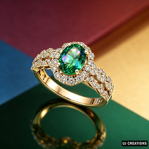 แหวนค็อกเทลทองคำแท้สำหรับผู้หญิง S925/10K/14K/18K ประดับด้วยโกเมนและเพชรทรงรี ดีไซน์หรูหราสำหรับงานหมั้น - Product Image 2