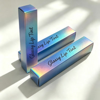 Boîtes en carton pour rouges à lèvres, personnalisées, avec impression en gros, revêtement UV, lamination mate, vernissage, holographique brillant, auto-érectables