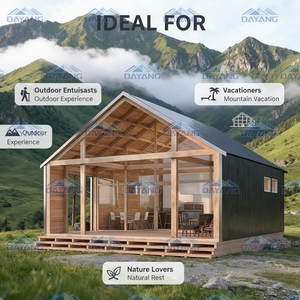 Villa en <span class=keywords><strong>bois</strong></span> exquise Dayang, intégrée à la nature – Cabane en rondins mobile moderne et écologique pour hôtels et zones écologiques - Product Image 3