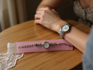 Orologio da donna con cinturino in metallo, colori misti, accessorio per orologio da polso - Product Image 2