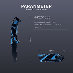 Lame de couteau de poche semi-automatique de nouveau style avec dentelure partielle - Product Image 4