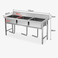 Évier de lavage robuste en acier inoxydable 201/304 pour garage/atelier avec revêtement autonettoyant, capacité de charge 300 kg/m