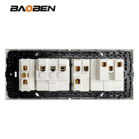 Prise murale intelligente BAOBEN EU - Charge rapide Type C, panneau d'interrupteurs modulaire blanc pour la maison/le bureau