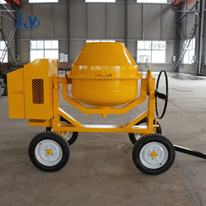 Bétonnière portable à <span class=keywords><strong>moteur</strong></span> diesel 350L/500L, mini-machine mobile avec pompe, puissance de mélange 8HP, déchargement hydraulique - Product Image 4