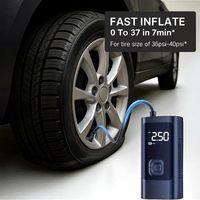Compresseur d'air portable 12V avec affichage numérique, pompe électrique ABS monocylindre pour berlines