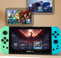 Console de jeu portable X80 PRO avec écran IPS 7 pouces en couleur, 16 Go, double joystick, processeur quadricœur, prise en charge TV, MP3 et vidéo
