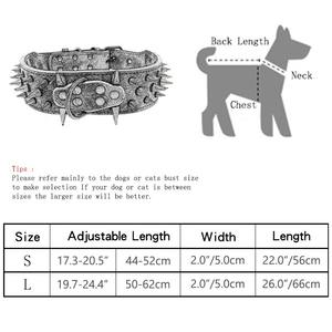 Elegante cuero Retro y Material de PU <span class=keywords><strong>Collar</strong></span> de perro con pinchos Diseño de remache Protección al aire libre personalizada para entrenamiento de perros agresivo - Product Image 2