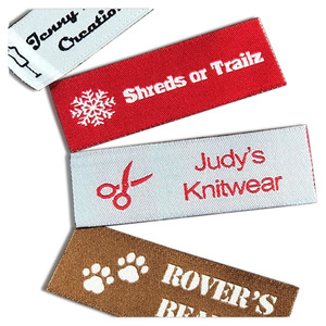 Phụ Kiện Quần Áo Chất Lượng Cao Tùy Chỉnh Nhãn Dệt Cổ Nhãn Quần Áo Bằng Lụa Nhãn Hàng May Mặc In - Product Image 2