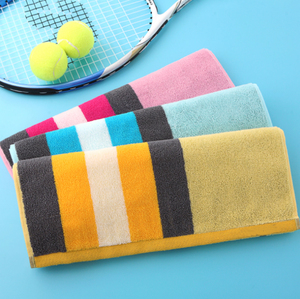 100% coton épais doux super absorbant impression recto verso <span class=keywords><strong>serviette</strong></span> de sport de gymnastique Jacquard personnalisée - Product Image 3
