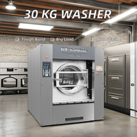 Lave-linge automatique à chargement frontal électrique, capacité de 30 kg, pour hôtel, blanchisserie industrielle, fourni par un fabricant chinois