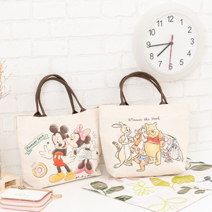Sacs à provisions en toile écologiques personnalisés avec impression mignonne, sacs à provisions décontractés, sacs à provisions en patchwork, doublure en polyester, sac à main unisexe - Product Image 5
