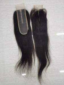 Letsfly 2x6 chiusura in pizzo trasparente Brazian Remy capelli umani lisci Pre pizzicati chiusura in pizzo per capelli dell'onda del corpo naturale - Product Image 4