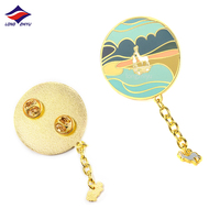 Longzhiyu — épingles à chaîne professionnelle en émail, 200 pièces, fabrication de dessins animés, Badges à Double chaîne pour cadeaux promotionnels, 15 ans