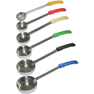 Cuillère à sauce à pizza à fond plat à long manche en acier inoxydable 201 commercial - Product Image 1