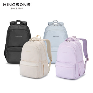 Kingsons Student Backpack 15 Inches Solid Color Lightweight Everyday Use Girls School Bag - Product Image 1