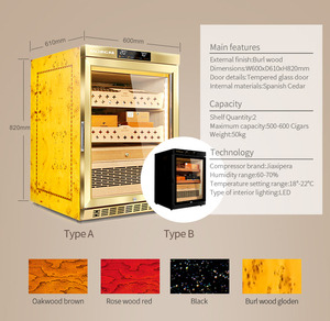 Ready to Ship Small Size Raching Electric Cigar Humidor Mon800A Controlling Spanish Cedar Load 500ct Cigars to USA and <strong>UK</strong> - Product Image 5