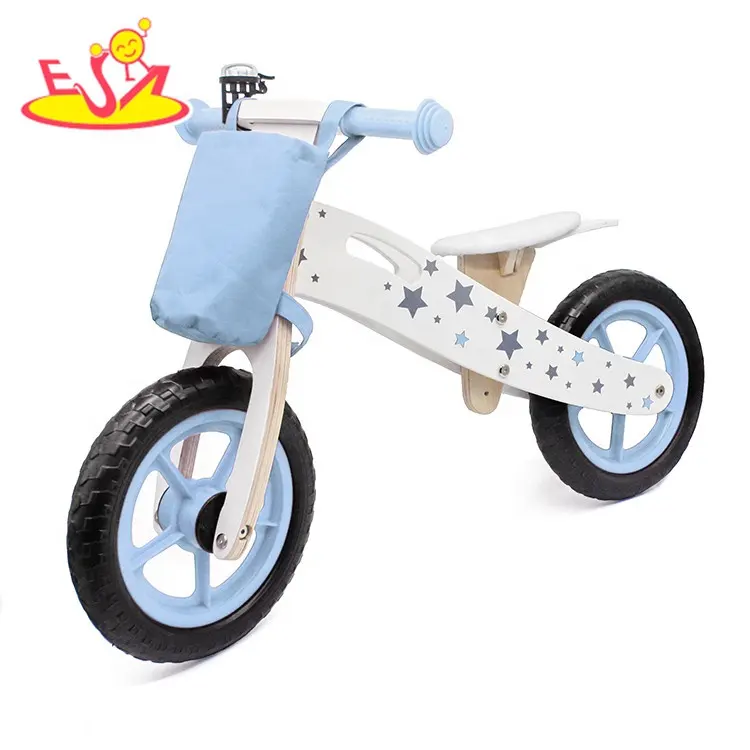 2020 new arrival blue wooden baby balance bike for walking learning W16C194D