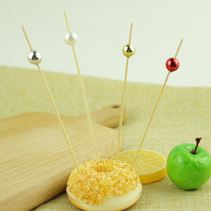 J & <span class=keywords><strong>M</strong></span> 100 buah stok pesta tusuk gigi bambu tusuk gigi emas mawar berkilau buatan tangan 100 hitungan untuk pesta Bar & mutiara - Product Image 5